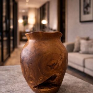 فازة خشب طبيعي