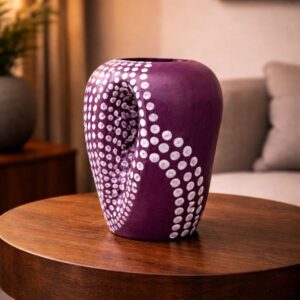 فازة خشب طبيعي ملونة